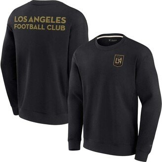 Men's and Women's Fanatics Signature Black Lafc Super Soft Fleece Crew Sweatshirt