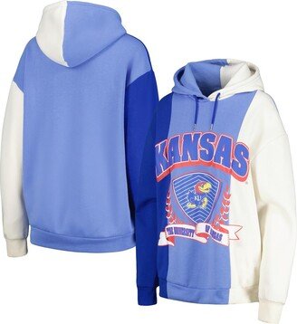 Women's Gameday Couture Royal Kansas Jayhawks Hall of Fame Colorblock Pullover Hoodie