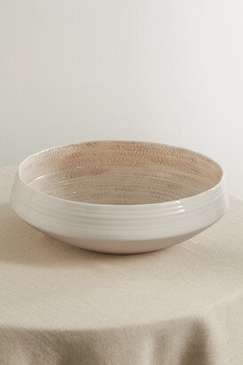 Large Glazed Ceramic Bowl - Neutrals