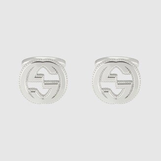 Interlocking G cufflinks in silver