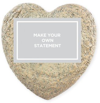 Garden Stones: Make Your Own Statement Garden Stone, Heart Shaped Garden Stone (9X9), White