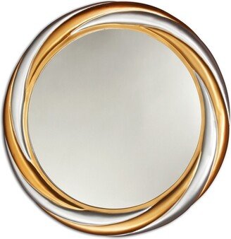 Chloe Gold/Silver Round Mirror - Silver/Gold