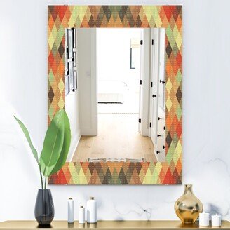 Designart 'Triangular Colourfields 30' Modern Mirror - Printed Wall Mirror