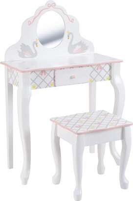 Toy Furniture - Swan Lake Play Vanity Table & Stool Set