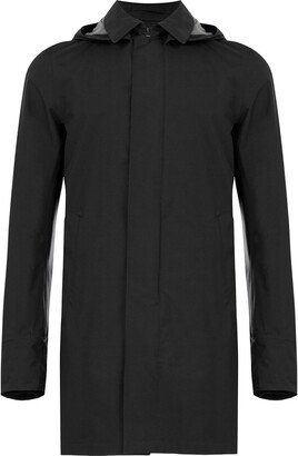Button-Up Hooded Raincoat