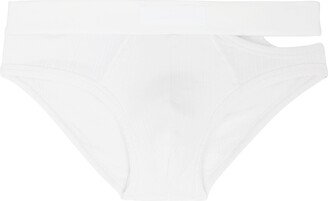 LGN Louis Gabriel Nouchi White Asymmetrical Opening Briefs