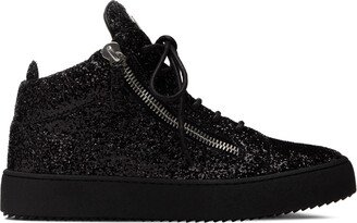 Black Glitter Kriss Sneakers