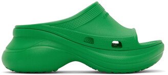 Green Crocs Edition Pool Slides