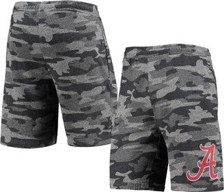 Concepts Sport Men's Charcoal and Gray Alabama Crimson Tide Camo Backup Terry Jam Lounge Shorts - Charcoal, Gray