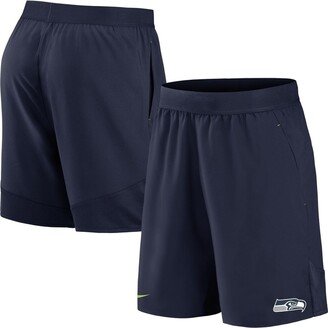 Men's College Navy Seattle Seahawks Stretch Woven Shorts