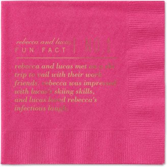 Wedding Napkins: Fascinating Story Napkins, Yellow, Magenta