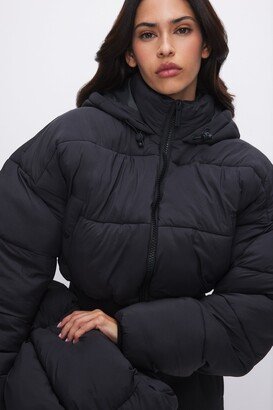 Cropped Hooded Puffer Jacket