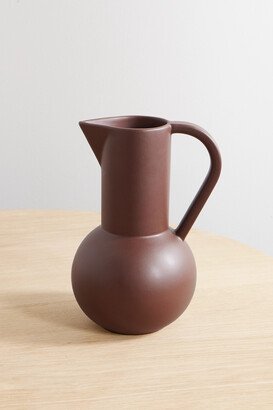 Strøm Large Earthenware Jug - Brown