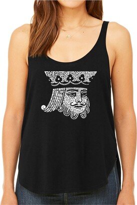 Women's Premium Word Art Flowy Tank Top- King Of Spades