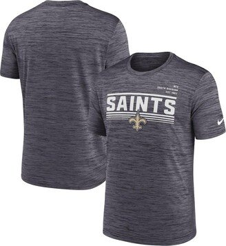 Men's Anthracite New Orleans Saints Yardline Velocity Performance T-shirt