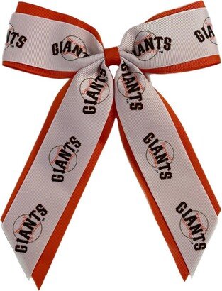 Usa Licensed Bows Women's San Francisco Giants Jumbo Cheer Ponytail Holder - Orange, White