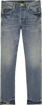 Washed Tapered-Leg Jeans