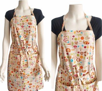 Thanksgiving Apron With Adjustable Ties, Adult Apron, Large Cooking Chef Women Pockets, Gift For Mom