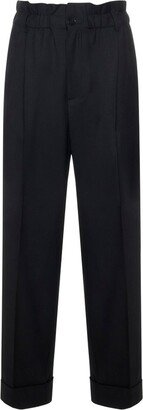 Paperbag Waist Straight Leg Trousers