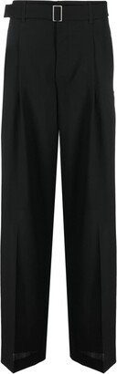 High-Waisted Straight-Leg Trousers-AQ