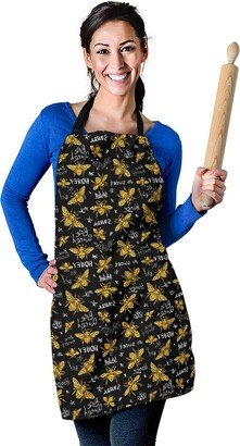 Bee Pattern Apron - Printed Print Custom With Name/Monogram Perfect Gift For Lover-AA