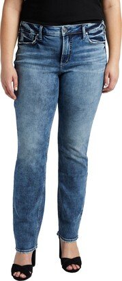 Suki Mid Rise Straight Leg Jeans-AB