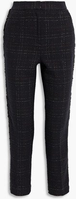 Louie metallic cotton-blend tweed tapered pants