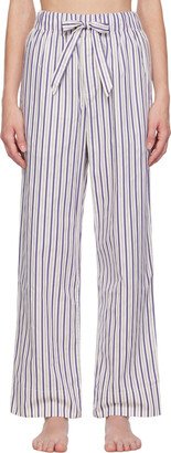 White & Purple Striped Pyjama Pants