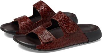 2nd Cozmo Two Band LX Slide (Cognac) Women's Shoes