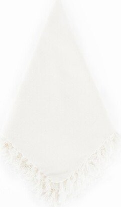 Saro Lifestyle Fringed Design Napkin, 20 Square (Set of 4), Off-White, 20 x 20