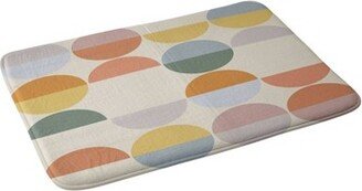 Pastel Geometric Shapes 2 Memory Foam Bath Mat