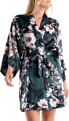 Iris Floral Satin Wrap