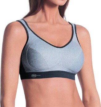 Maximum Control Wire-Free Sports Bra In Heather Grey