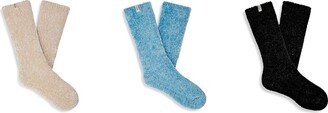 Leda Sparkle 3-Pack (Horizon/Nimbus/Black) Women's Crew Cut Socks Shoes