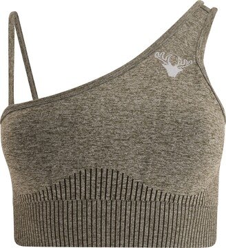 Twill Active Marcella Recycled Asymmetric Sports Bra – Petrol Marl