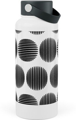 Photo Water Bottles: Tossed Spheres Stainless Steel Wide Mouth Water Bottle, 30Oz, Wide Mouth, Black