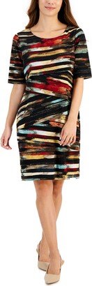 Petite Zig-Zag-Print Dress