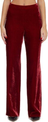 Wide-Leg Velvet Pants-AB