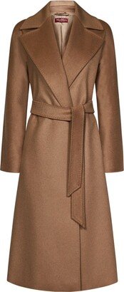 Belted Long-Sleeved Coat-AA