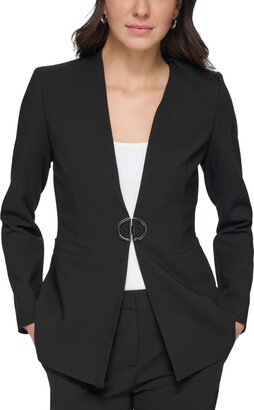 Petite Collarless Hardware Blazer, Created for Macy's