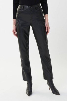 Faux Leather Pants In Black