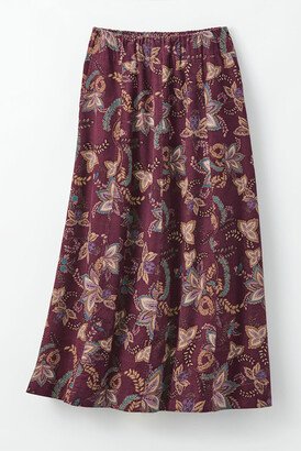 Women's Madrona Corduroy Skirt - Wine Multi - 6P - Petite Size