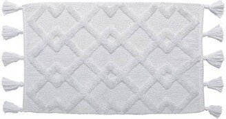 Mountain Peak Bath Mat White