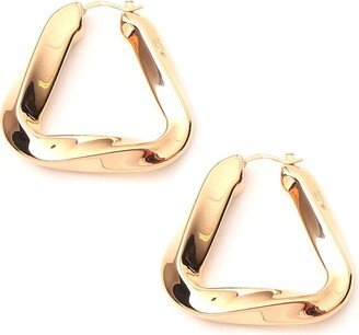 Twisted Triangle Hoop Earrings-AA