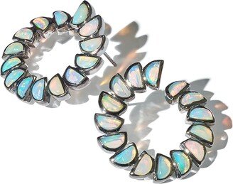 NAKARD Marabou Bypass Hoop in Ethiopian Opal