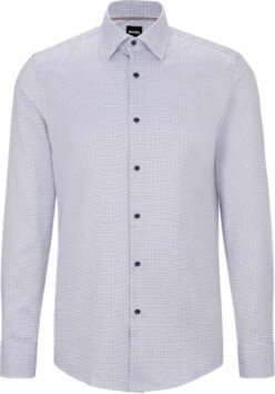 Slim-fit shirt in structured Italian cotton