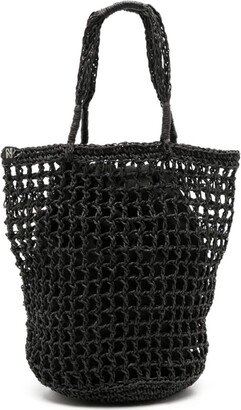 Antonietta crochet-knit raffia bag