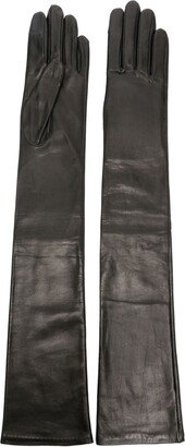 Glamour long leather gloves