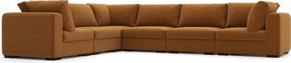 Windsor Modular 6pc Sectional in TOBACCO MODERN VELVET