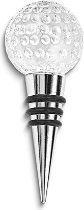 Curata Curata Crystal Golf Ball Silver-Tone Wine Stopper